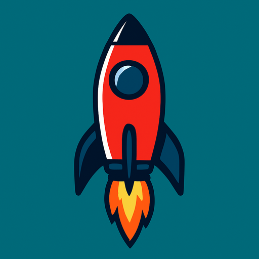 Looking like real rocket. Rocket picture.
In-Game asset.  2d.  High contrast.  No shadows