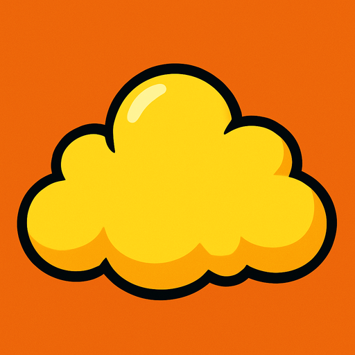 cloud yellow.
In-Game asset.  2d.  High contrast.  No shadows