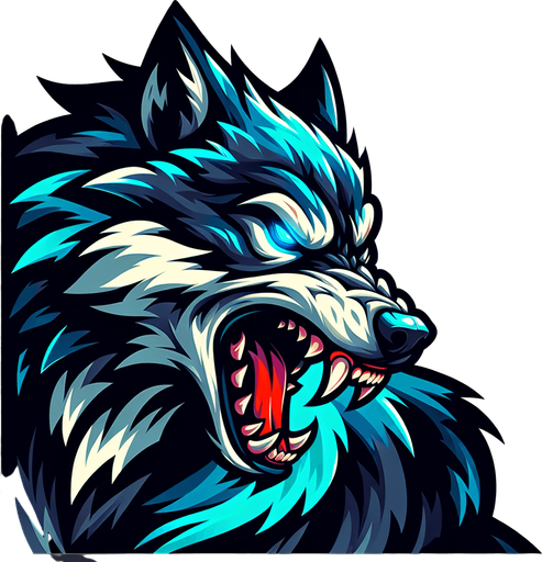 An animated image a fierce wolf.
Single Game Texture. In-Game asset. 2d. Blank background. High contrast. No shadows.
