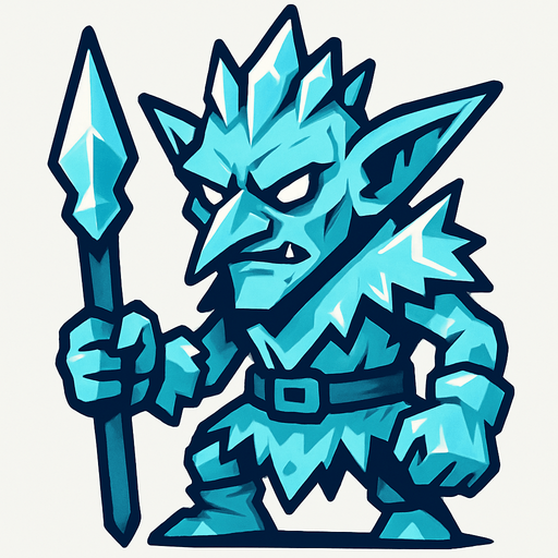 buzul goblin.
In-Game asset.  2d.  High contrast.  No shadows