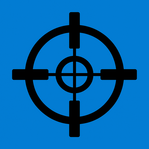 crosshair.
In-Game asset.  2d.  High contrast.  No shadows