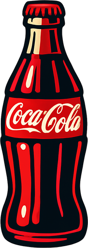 coca cola şişesi.
In-Game asset.  2d.  High contrast.  No shadows