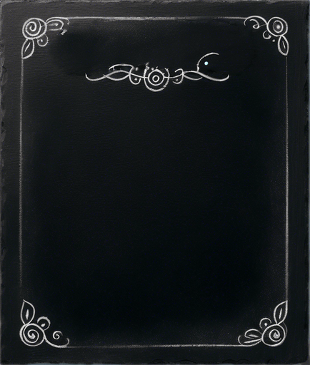 Text "POTION" handwritten in chalk