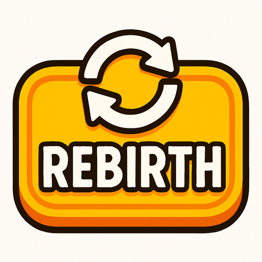rebirth button.
In-Game asset.  2d.  High contrast.  No shadows
