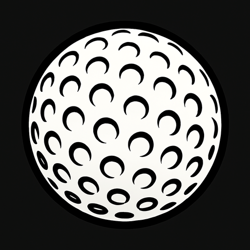 White Golf Ball.
In-Game asset.  2d.  High contrast.  No shadows