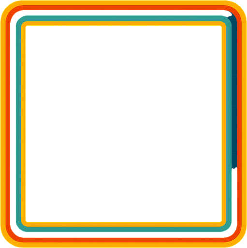 Borra todo lo del sentro y crea un marco multicolor retro