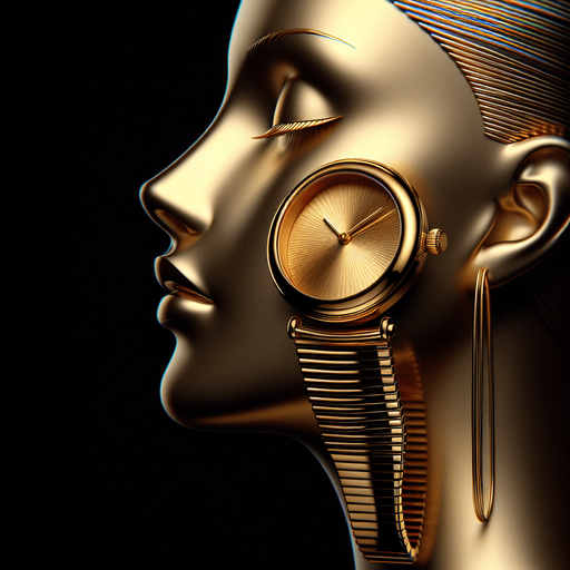 closed thin luxury woman gold watch