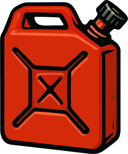 Kirmizi benzin bidonu.
In-Game asset.  2d.  High contrast.  No shadows