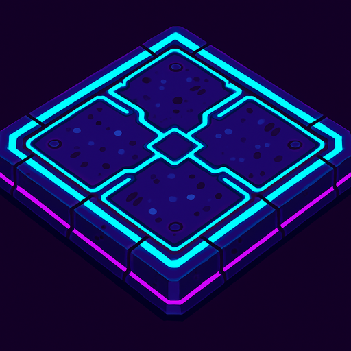 piso tecnologico neon.
In-Game asset.  2d.  High contrast.  No shadows