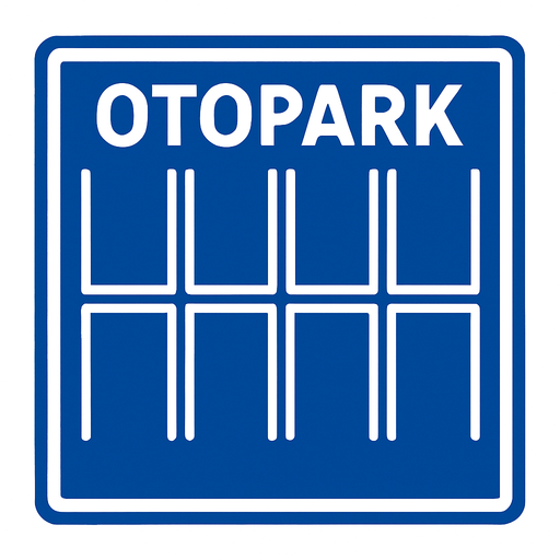 Otopark 8 slotlu.
In-Game asset.  2d.  High contrast.  No shadows