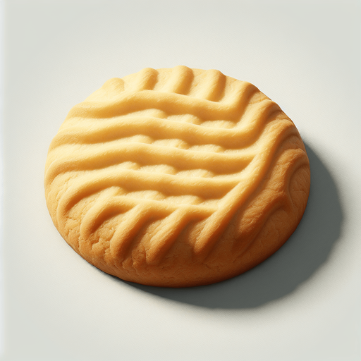 A delicious plain vanilla cookie. Single Game Texture. In-Game asset. 2d. Blank background. High contrast. No shadows.