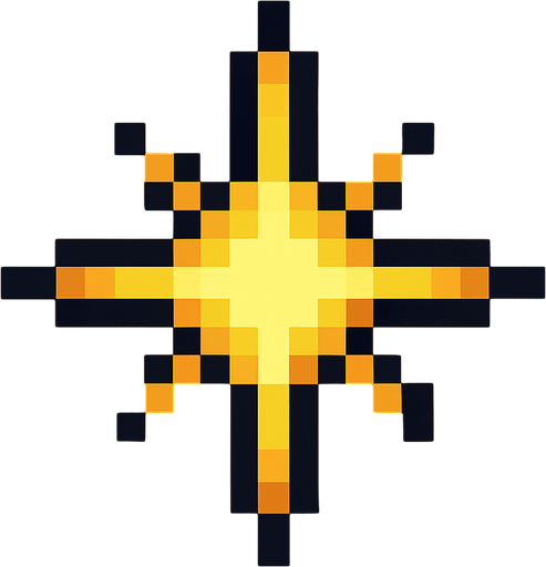 2d pixel art sparkle.
In-Game asset.  2d.  High contrast.  No shadows