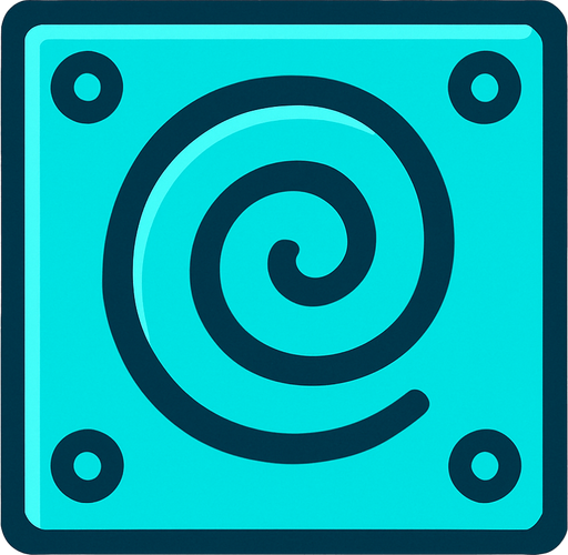 Cyan Block.
In-Game asset.  2d.  High contrast.  No shadows