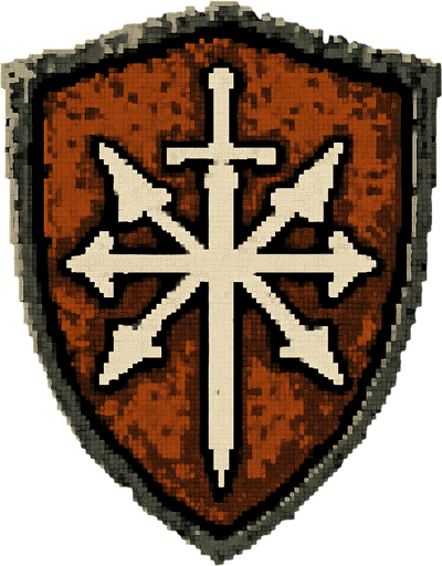 Kalkan logosu Dark souls style 2d pixel art.
In-Game asset.  2d.  High contrast.  No shadows