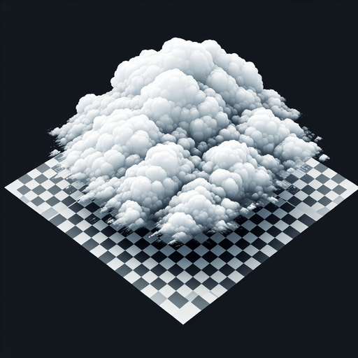 Fully Transparent cloud viewed from the top.
Single Game Sprite Texture.  No background.