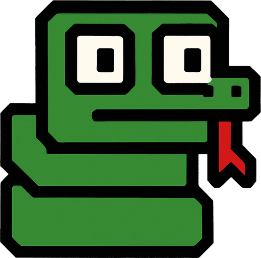 snake but square.
In-Game asset.  2d.  High contrast.  No shadows