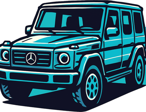 Mercedes g class.
In-Game asset.  2d.  High contrast.  No shadows