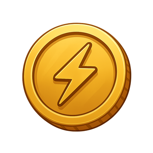 Golden coin with volt