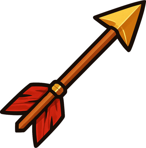 Arrow.
In-Game asset.  2d.  High contrast.  No shadows