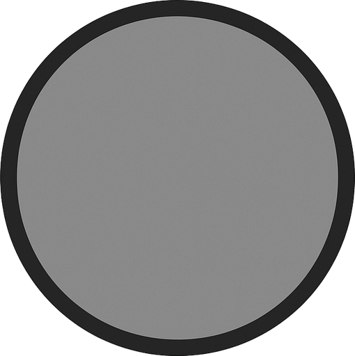 grey dot at the center medium size 2d no background.
In-Game asset.  2d.  High contrast.  No shadows
