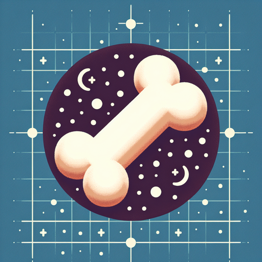 a cute looking dog toy shaped like a bone..
Single Game Texture. In-Game asset. 2d. Blank background. High contrast. No shadows.