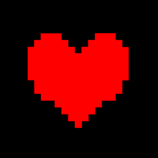 Undertale Heart.
In-Game asset.  2d.  High contrast.  No shadows