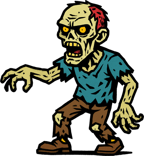 ZOMBİE.
In-Game asset.  High contrast.  No shadows