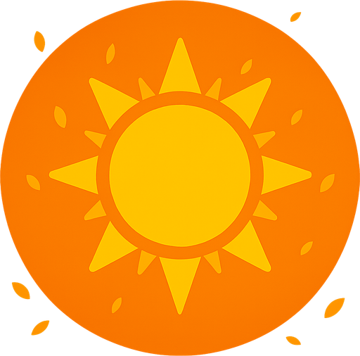 Bunun güneş versiyonunu yap ve icersindeki alev görseli yerine güneş versiyonu olsun