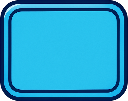 A sign with oval corners. Light blue.
In-Game asset.  2d.  High contrast.  No shadows