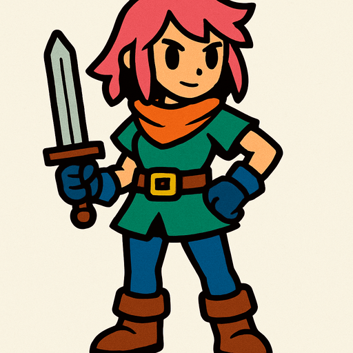 Full body person.
In-Game asset.  2d.  High contrast.  No shadows