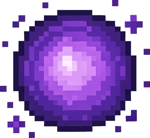 2d Pixel art High Quality Purple Magic Ball.
In-Game asset.  2d.  High contrast.  No shadows