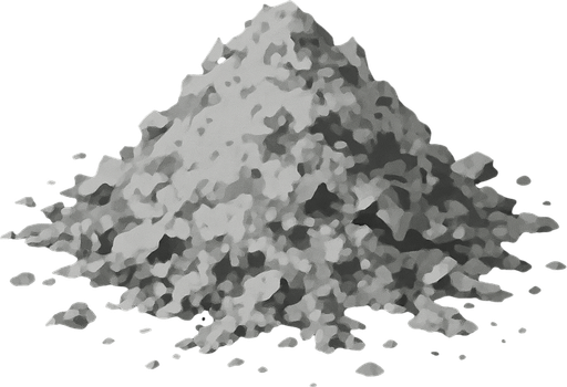 Gray ash.
In-Game asset.  2d.  High contrast.  No shadows