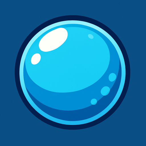 : Water bubble.
In-Game asset.  2d.  High contrast.  No shadows