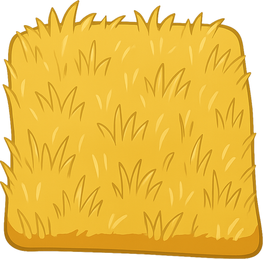 yellow grass. No background. Transparent background. Blank background. No shadows. 2d. In-Game asset. flat