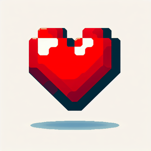 red heart mario.
Single Game Texture.  In-Game asset.  2d.  Blank background.  High contrast.  No shadows