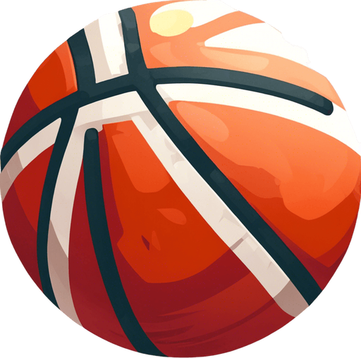 2d graphic. in game texture. flat graphic. Basketball with text that says "Collect all balls"