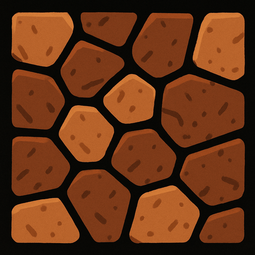 piso marron.
In-Game asset.  2d.  High contrast.  No shadows