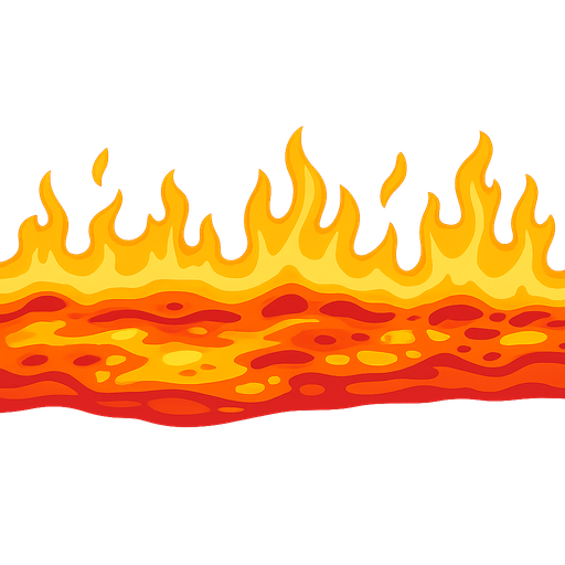 alev ve lav karışımı bir olsun. No background. Transparent background. Blank background. No shadows. 2d. In-Game asset. flat