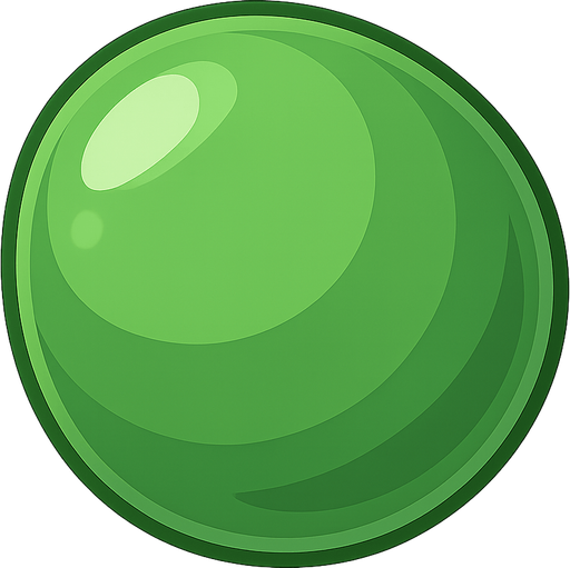 ball green candy. No background. Transparent background. Blank background. No shadows. 2d. In-Game asset. flat