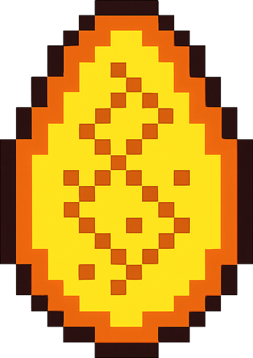 8 bit pineapple seed.
In-Game asset.  2d.  High contrast.  No shadows