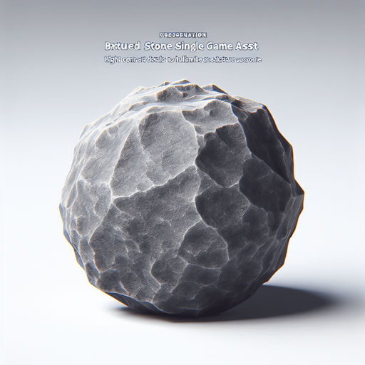 A small stone Single Game Texture. In-Game asset. 2d. Blank background. High contrast. No shadows.