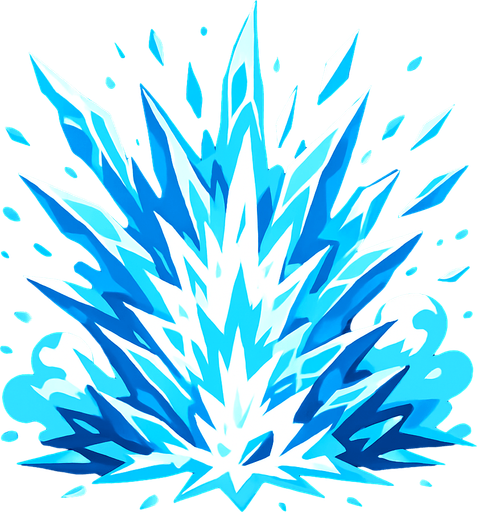 İce Explosion.
In-Game asset.  2d.  High contrast.  No shadows