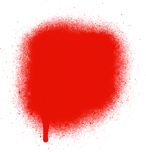 RED SPRAYED PAİNT.
In-Game asset.  2d.  High contrast.  No shadows
