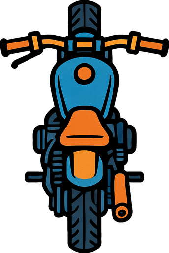 what appears from the upper side motorcycle.
In-Game asset.  2d.  High contrast.  No shadows