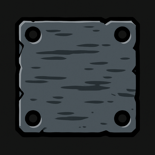 Make a 2D top down flat image of Metal.
In-Game asset.  2d.  High contrast.  No shadows