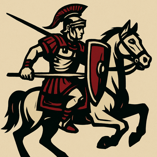 Roman cavalry.
In-Game asset.  2d.  High contrast.  No shadows
