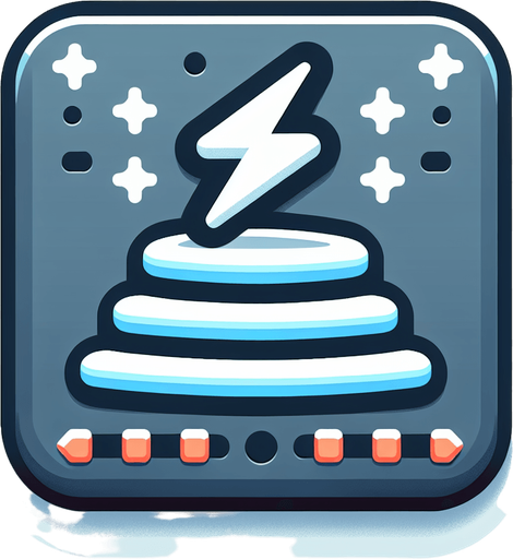 Single Game Texture. In-Game asset. 2d. flat minimalistic graphic. Boost pad with a lightning icon on the top. Top view. Blank background. High contrast. No shadows..
Single Game Texture. In-Game asset. 2d. Blank background. High contrast. No shadows.