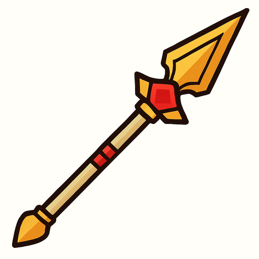 Una lanza para el guerrero.
In-Game asset.  2d.  High contrast.  No shadows