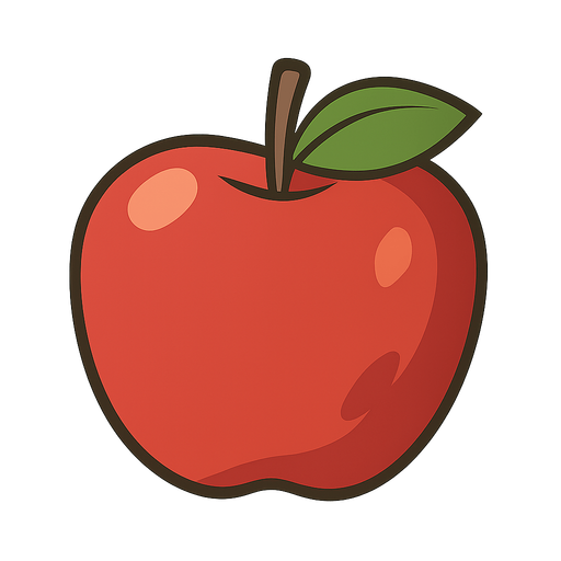 APPLE
. No background. Transparent background. Blank background. No shadows. 2d. In-Game asset. flat
