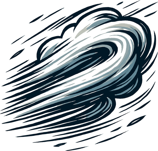 Vendaval, algo realista.
In-Game asset.  2d.  High contrast.  No shadows